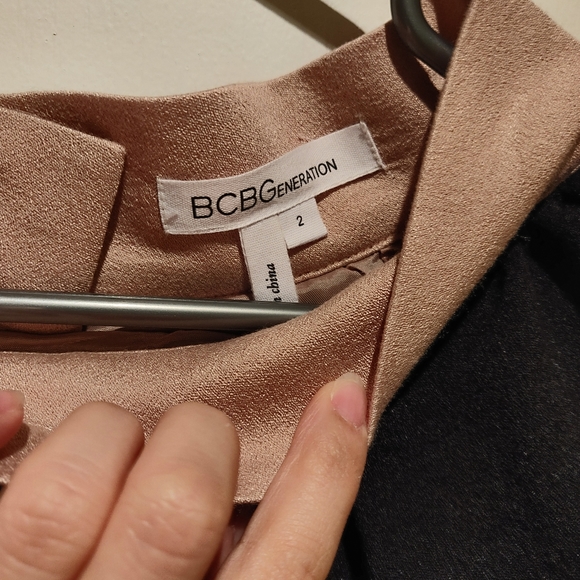 BCBGeneration blush pink and black striped skirt - Picture 3 of 4